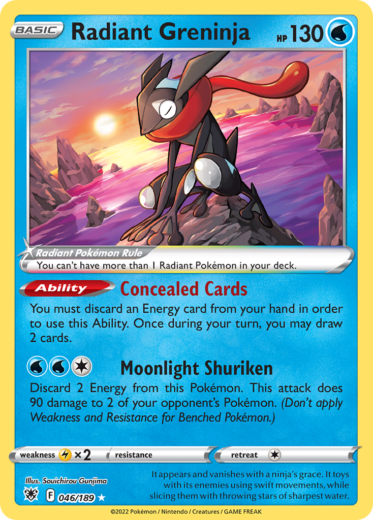 Radiant Greninja - Astral Radiance 046/189 - Holo Pokemon Card The Plush Kingdom