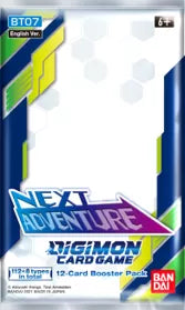 Bandai Digimon Card Game BT07 Next Adventure – Boîte 24 Boosters, 120 Cartes à Collectionner